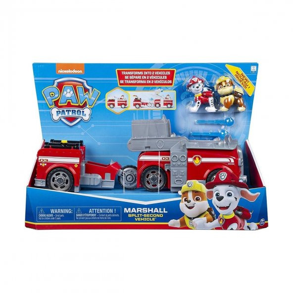 Paw Patrol 2si 1 Arada Dönüşebilen Araçlar Marshall Split - 4