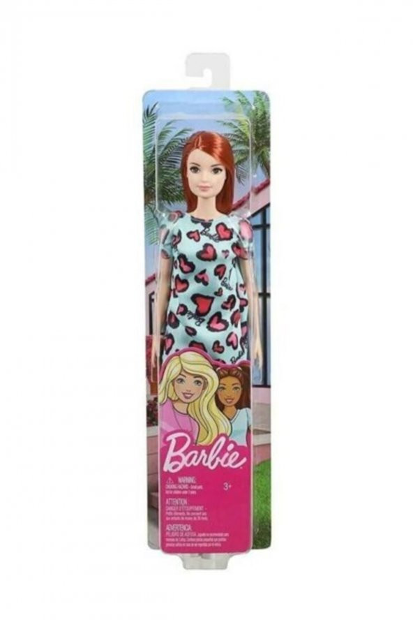Barbie Şık Barbie Mavi Kalpli Elbise T7439 GHW48 - 3