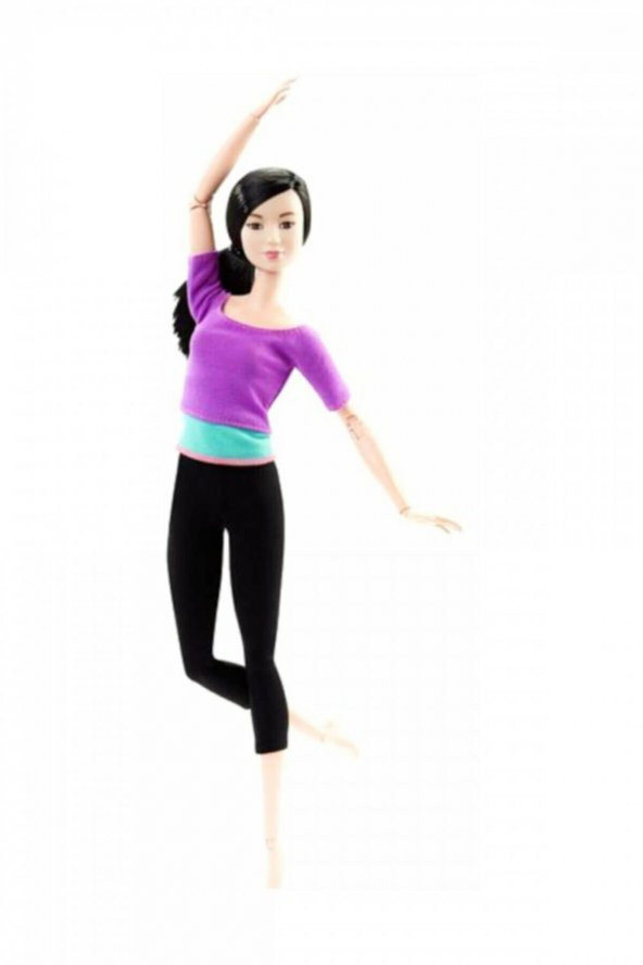 Barbie Sonsuz Hareket Bebeği, Siyah Saçlı - Siyah Taytlı DHL84