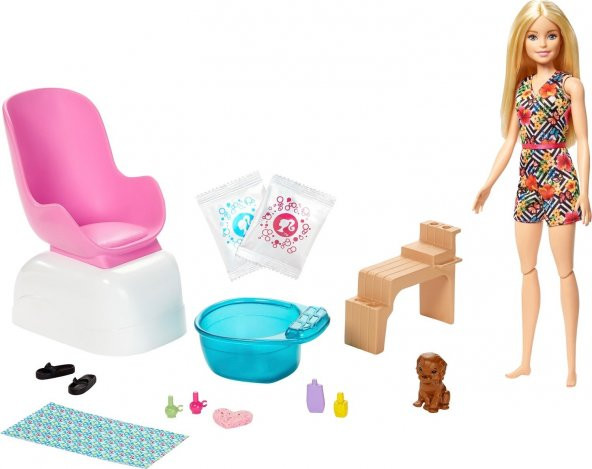 Barbie - Bebek Sağlıklı Tırnak Bakımı Oyun Seti