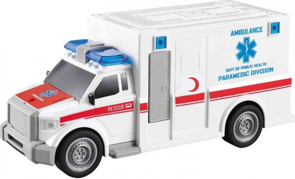 Adel Nitro Speed Polis Ambulans 1:20 Sesli Işıklı Beyaz