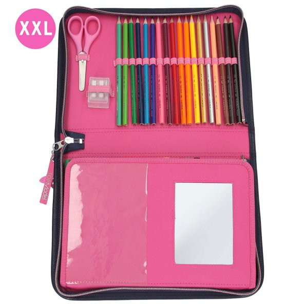 Top Model Big Pencil Case Butterfly Dolu Kalem Kutu - 3