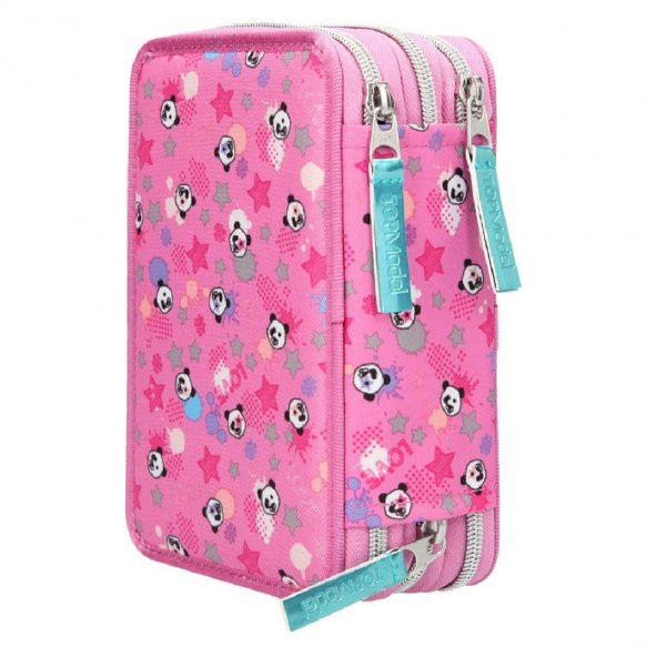 Top Model Panda 3 Fermuarlı Kalem Kutusu 10598 - Resim 3