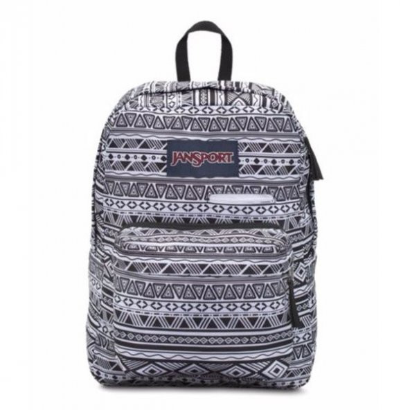 JANSPORT  DIGIBREAK ÇANTA BLACK/WHİTE JAZZY GEO 2516