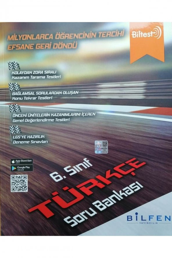 Bilfen Biltest 6.sınıf Türkçe Bilgiler Soru Bankası