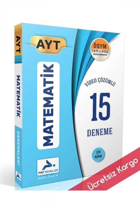 AYT Matematik Video Çözümlü 15 Deneme PRF Paraf Yayınları
