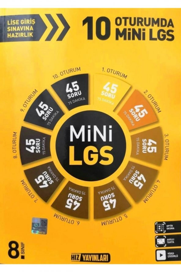 Hız Yayınları 8. Sınıf 10 Oturumda Mini LGS