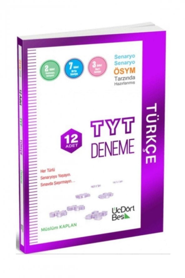 TYT Türkçe 12 li Deneme Üç Dört Beş Yayınları