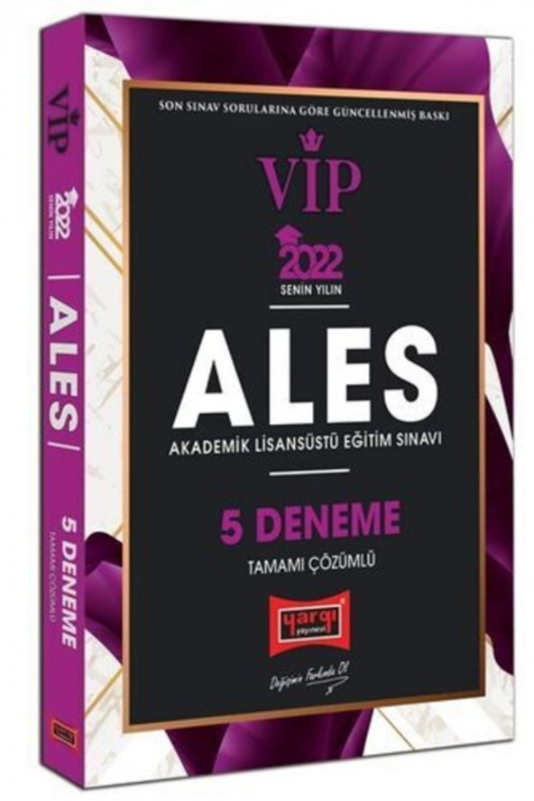 Yargı Yayınevi ALES 2022 VIP Tamamı Çözümlü 5 Deneme