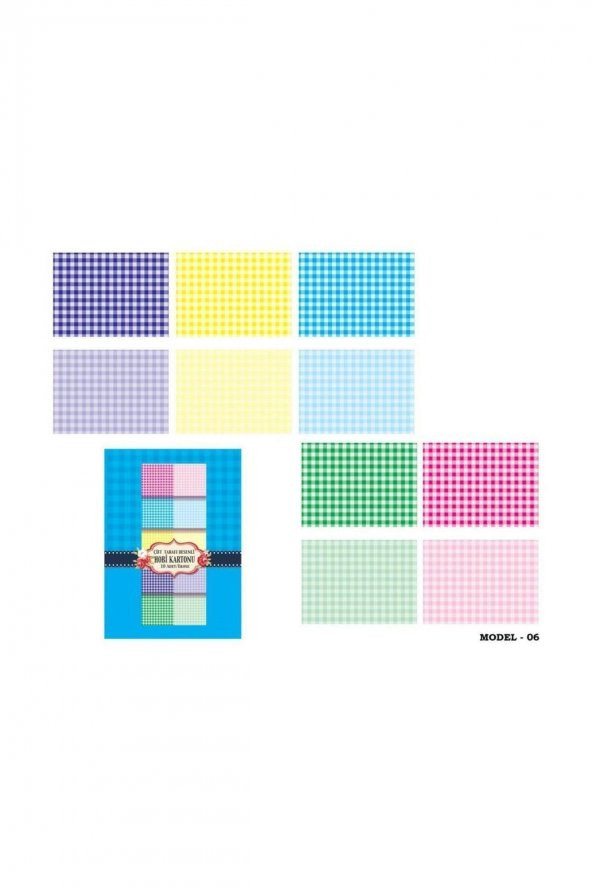 Keskin Color 25x35 Çift Taraflı Hobi Kartonu Ekose