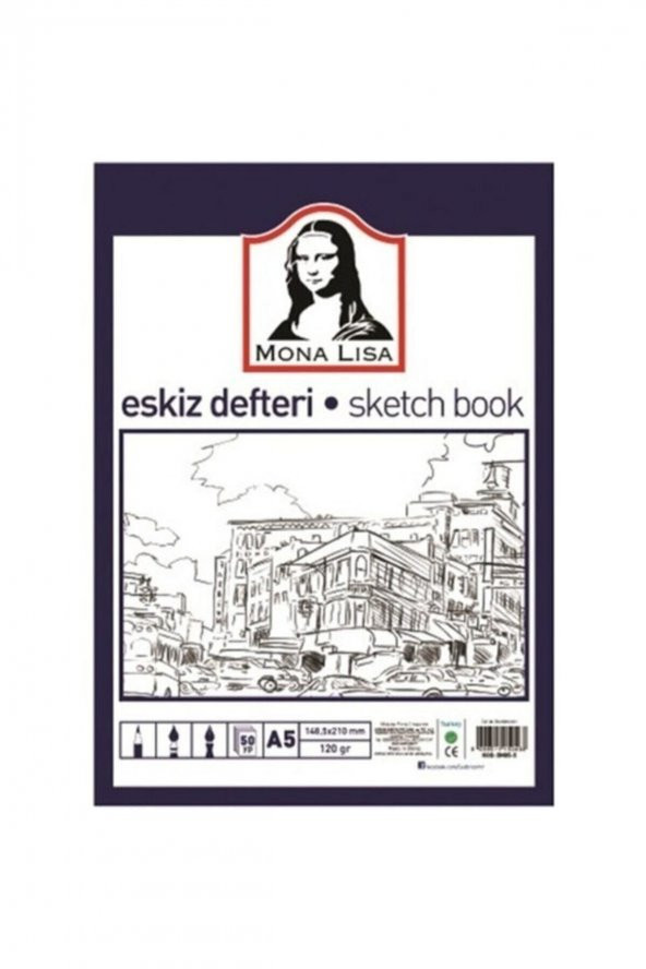 Mona Lisa Eskiz Defteri (sketch Book) A5 120 Gr. 50 Yp. ürün görseli 1