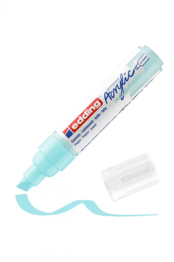 Edding 5000 Kalın Uçlu Akrilik Markör - Pastel-Mavi - 5-10 Mm’Lik Kesik Uç