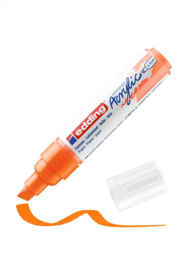 Edding 5000 Kalın Uçlu Akrilik Markör Fosforlu Turuncu 5-10 Mm’Lik Kesik Uç ürün görseli 1