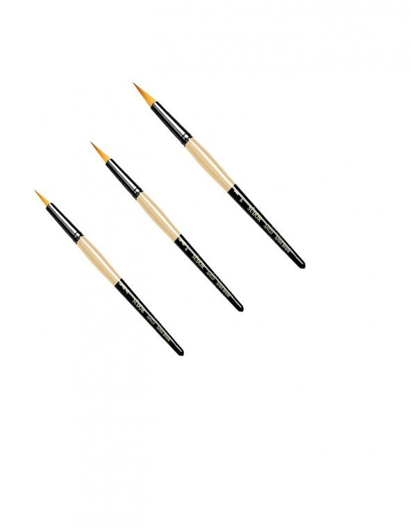 Südor 123 Seri Sentetik Yuvarlak Uçlu Fırça 3lü Set ürün görseli 1