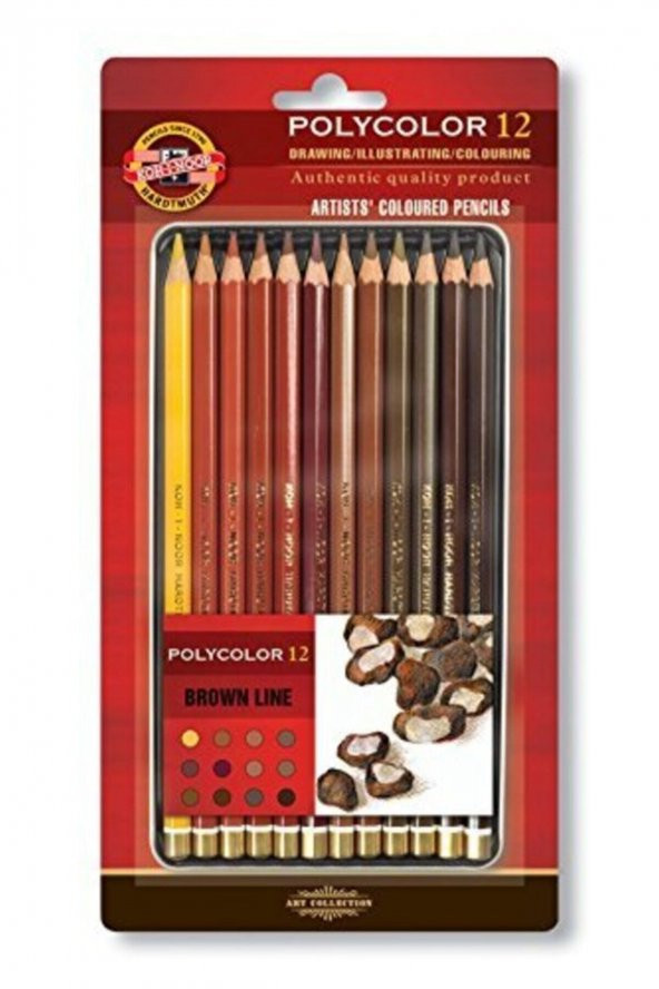Südor Artists Coloured Pencıls  12 Renk - Brown Line ürün görseli 1