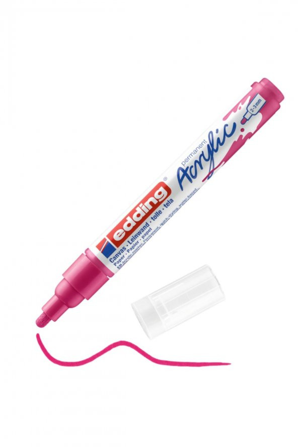 Edding 5100 Orta Uçlu Akrilik Markör - Telemagenta - 2-3 Mm’Lik Yuvarlak Uç ürün görseli 1