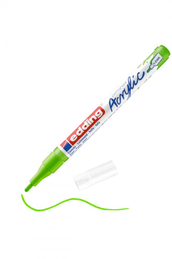Edding 5300 İnce Uçlu Akrilik Markör - Sarı-Yeşil - 1-2 Mm’Lik İnce Yuvarlak Uç - 1