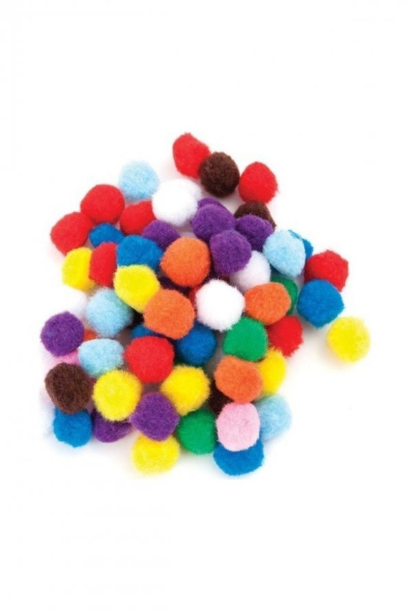 Puti Pompom Karışık Paket (10mm-20mm-30mm) ürün görseli 1