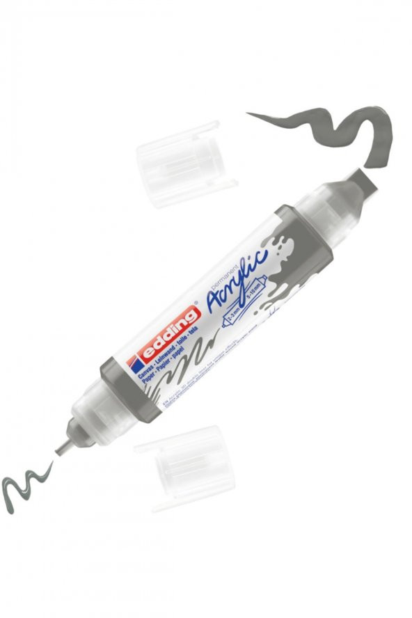 Edding 5400 Akrilik 3D Double Liner - Antrasit – 2-3, 5-10 Mm’Lik 2 Başlık ürün görseli 1