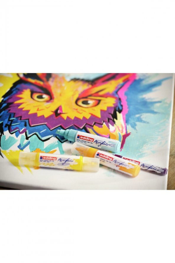 Edding 5400 Akrilik 3D Double Liner - Pastel-Mavi - 2-3, 5-10 Mm’Lik 2 Başlık - Resim 3