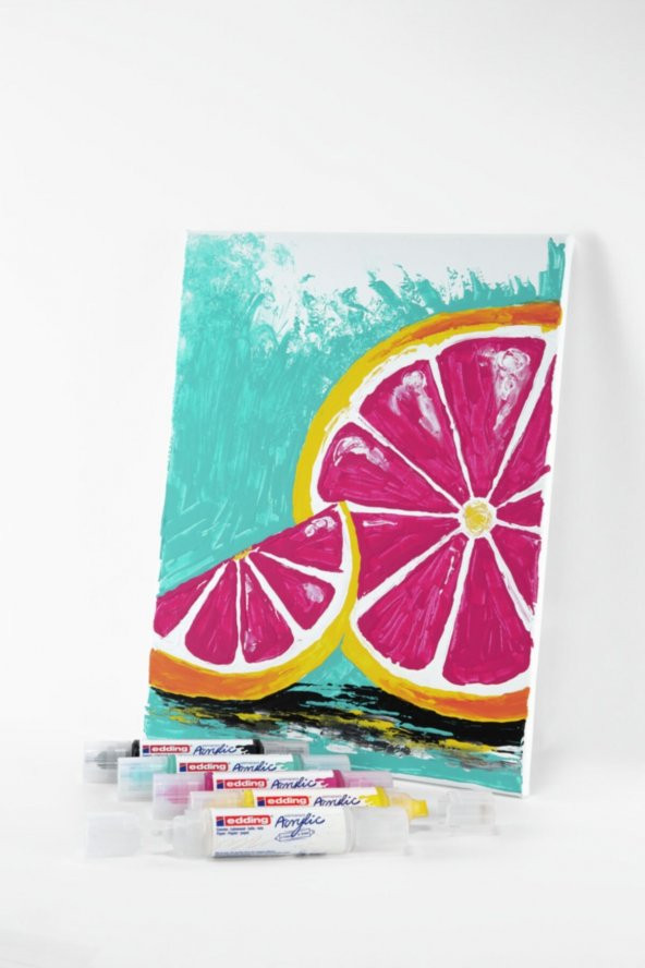 Edding 5400 Akrilik 3D Double Liner 5 Tüplü Akrilik Boya Seti (Temel) - Resim 3