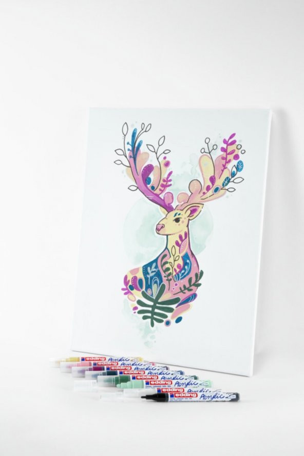 Edding Kolay Başlangıç Seti - 8’Li Akrilik Markör Seti (Nordic), - Resim 3