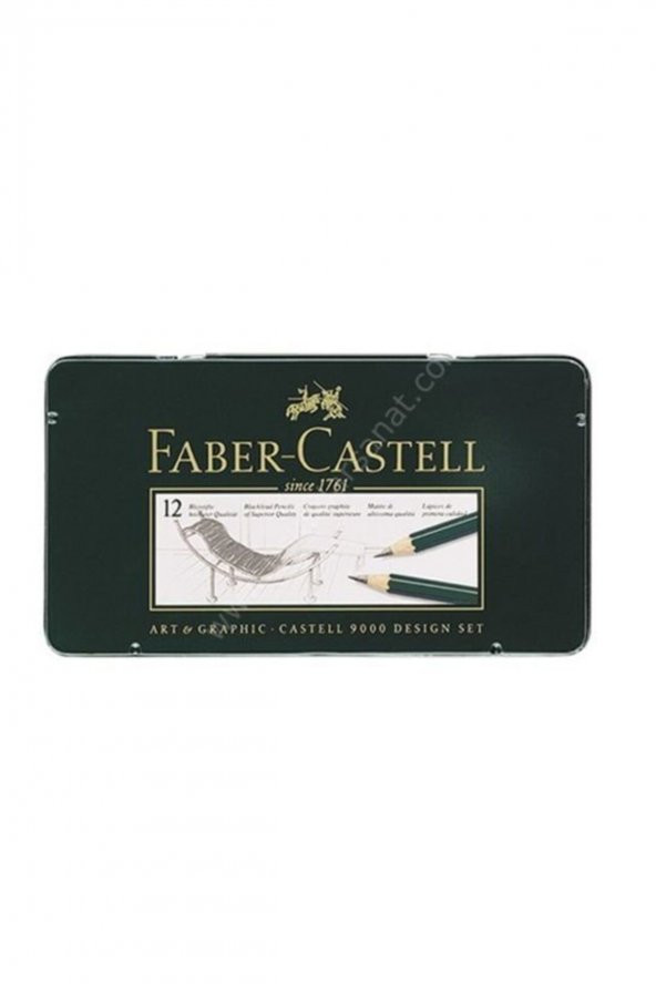 Faber Castell 9000 Dereceli Kurşun Kalem 12li Seti Design Set ürün görseli 1
