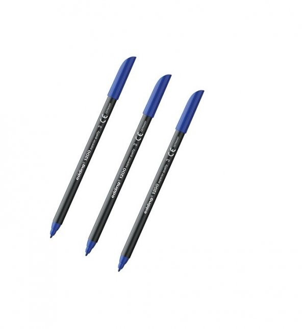 Edding 1200 Grafik Kalemi Mavi 3 Adet ürün görseli 1