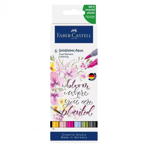 Faber Goldfaber Aqua Çift Uçlu Markör X6 Kaligrafi ürün görseli 1