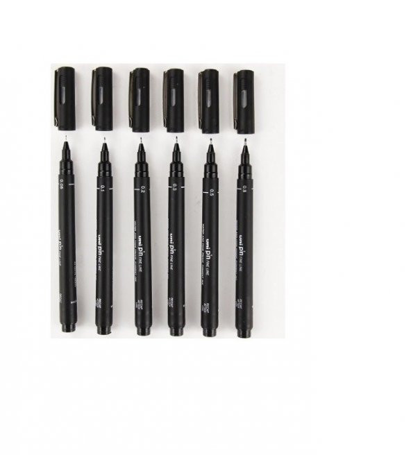 Uni Pin Teknik Çizim Kalemi 6lı Set - 2