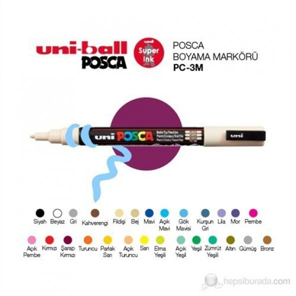 Uni Posca Boyama Markörü 3M 1li (PC-3M)