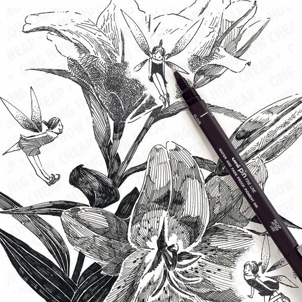 Uni-Ball Pin 200 Teknik Çizim Kalemi Siyah 9lu - Resim 2