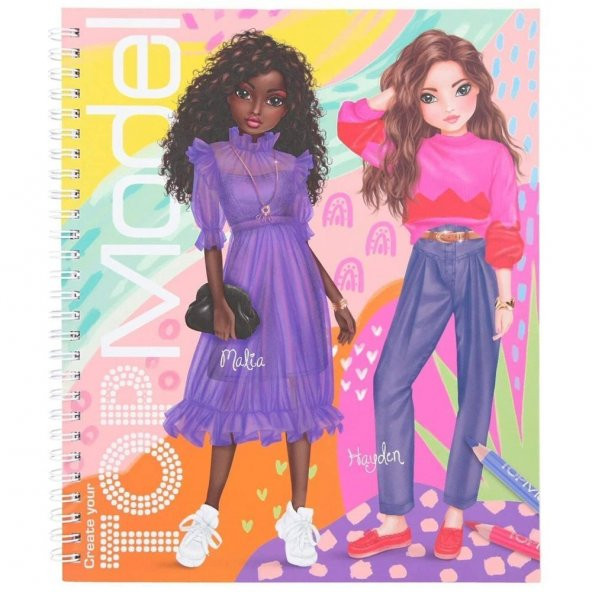 Create Your Top Model Colouring & Sticker Book Boyama Kitabı