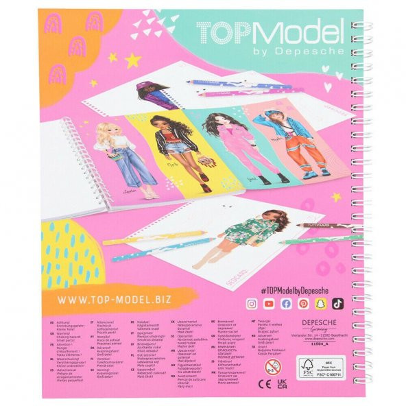 Create Your Top Model Colouring & Sticker Book Boyama Kitabı - 2