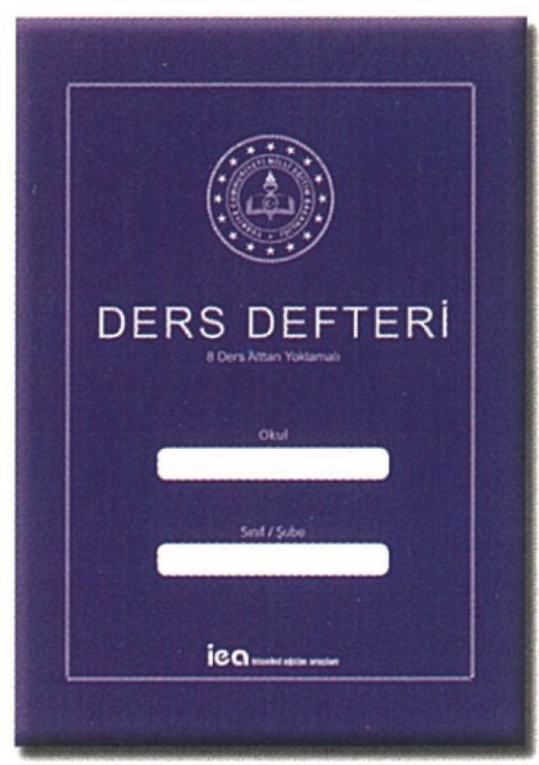 Ders Defteri - 6 Derslik (Haftalık) Alttan Yoklama Fişli