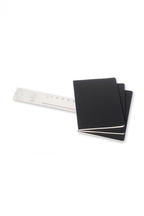 Moleskine Cahier Büyük Boy Karton Kapak Çizgili Defter Siyah - 3
