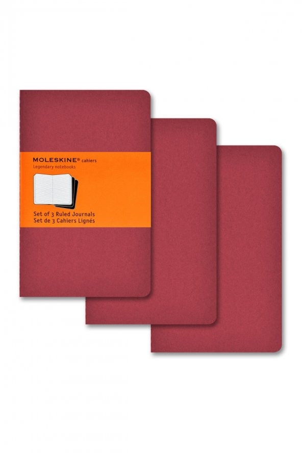 Moleskine Cahiers Journals Çizgili Defter Kırmızı