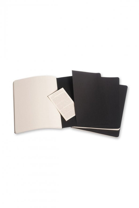 Moleskine Cahier Büyük Boy Karton Kapak Çizgili Defter Siyah - 4