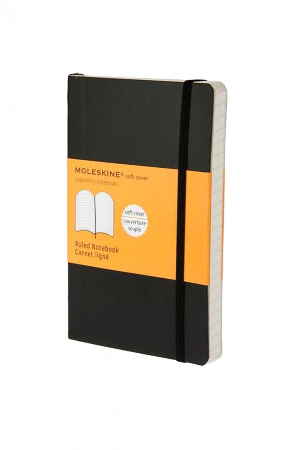 Moleskine Large Boy Yumuşak Kapak Çizgili Defter Siyah