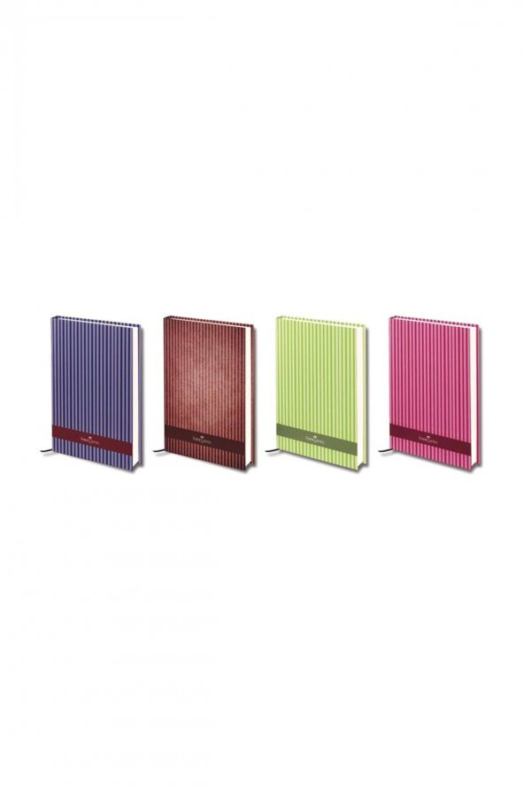 Faber-Castell - Çizgili Sert Kapak Çizgisiz Defter A5 120yp. (400605)