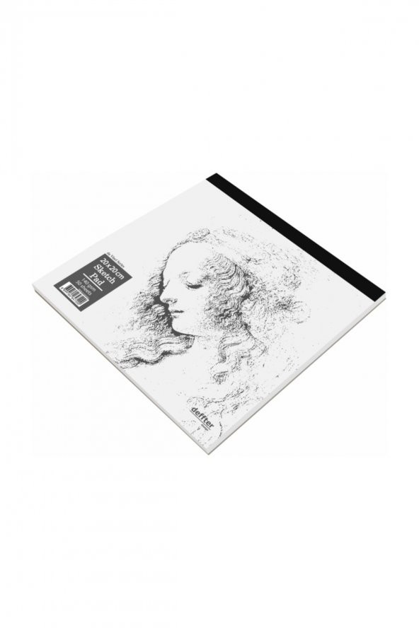 Deffter 20x20 cm Eskiz Defteri Beyaz - Resim 2