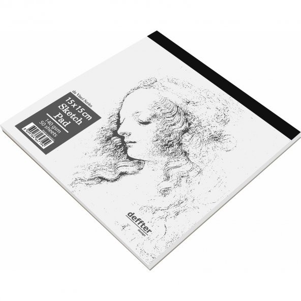 Deffter Eskiz Defteri 15 x 15 cm Beyaz ürün görseli 1