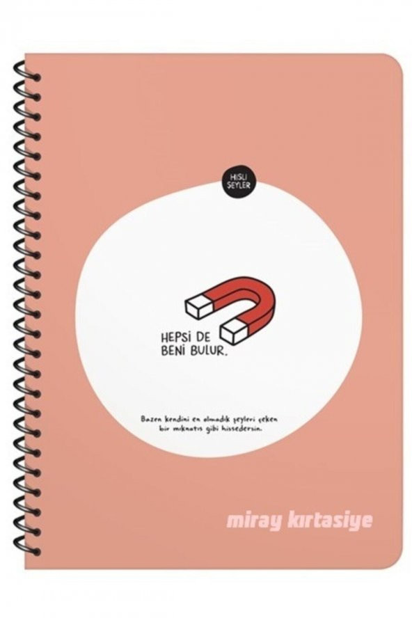 Hisli Şeyler 16.5x22.5 Kareli Defter - Hepsi De Beni Bulur