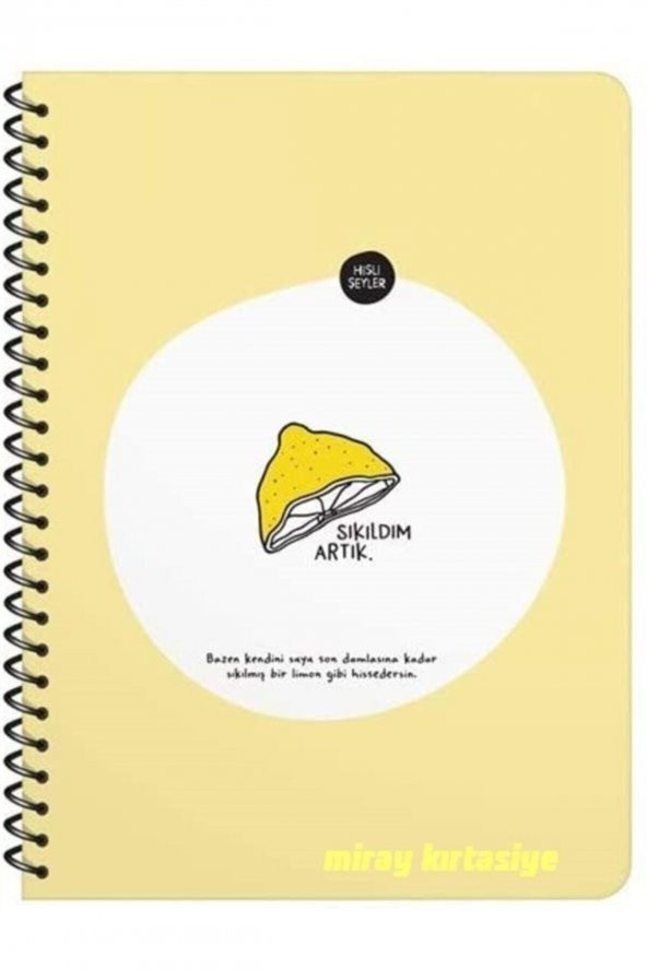 Hisli Şeyler Sıkıldım Artık - Kareli Defter (16,5x22,5)