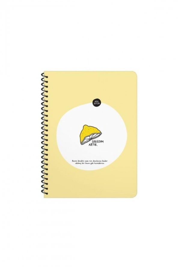 Hisli Şeyler Sıkıldım Artık Çizgili Defter 16.5 x 22.5 cm ürün görseli 1