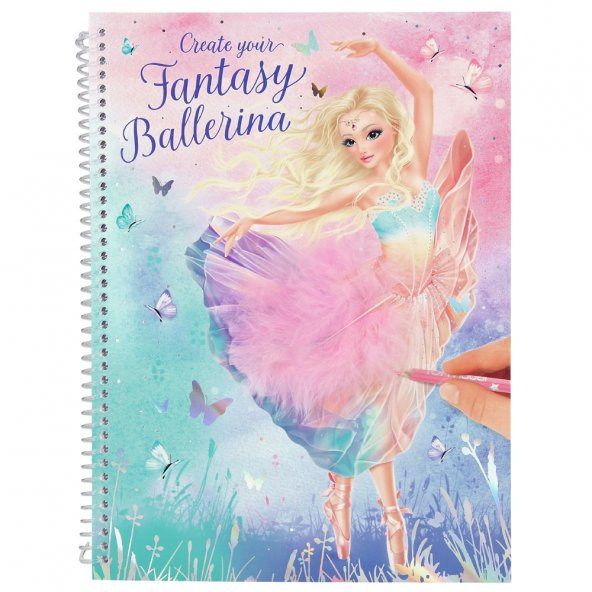 Top Model Create Your Fantasy Model  Colouring Book Ballet Tasarım Defteri - 1