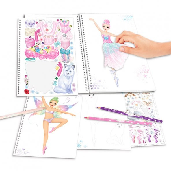 Top Model Create Your Fantasy Model  Colouring Book Ballet Tasarım Defteri - 2