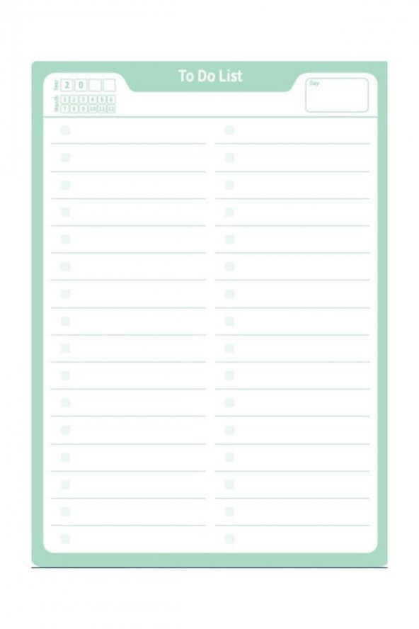 Deffter Masa Blok To Do List 20X28Cm