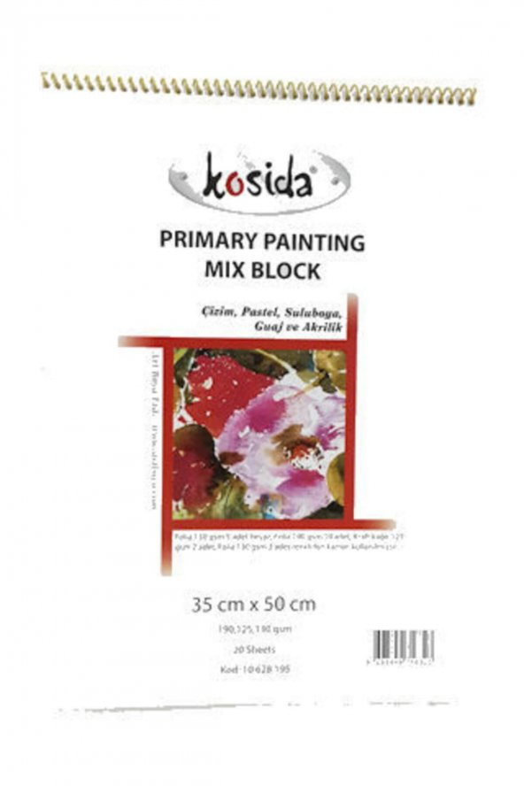 Kosida Primary Painting Mix Block 35x50 Karma Resim Defteri