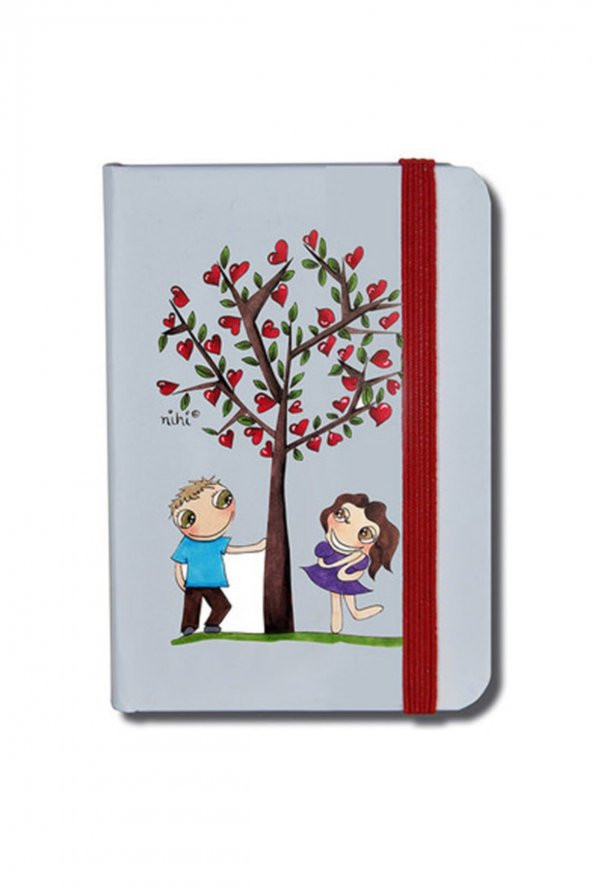 Nihi Ağacımız Sert Kapak Lastikli 21x14,6 Çizgili 96 Sayfa Not Defteri